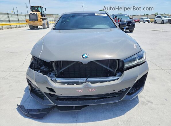 WBA53BJ02MWX11996 2021 BMW 5 SERIES Gray წინა ხედი