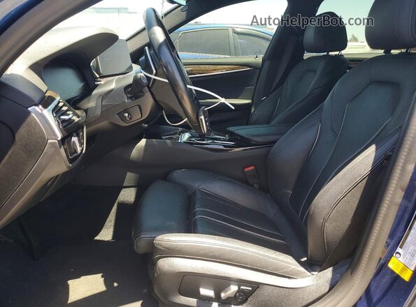 WBA53BJ05MCG14778 2021 BMW 5 SERIES Blue Vista interior delantera