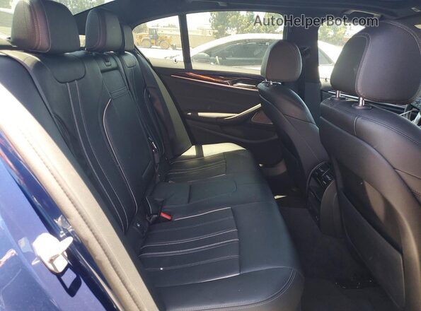 WBA53BJ05MCG14778 2021 BMW 5 SERIES Blue Vista de los asientos traseros