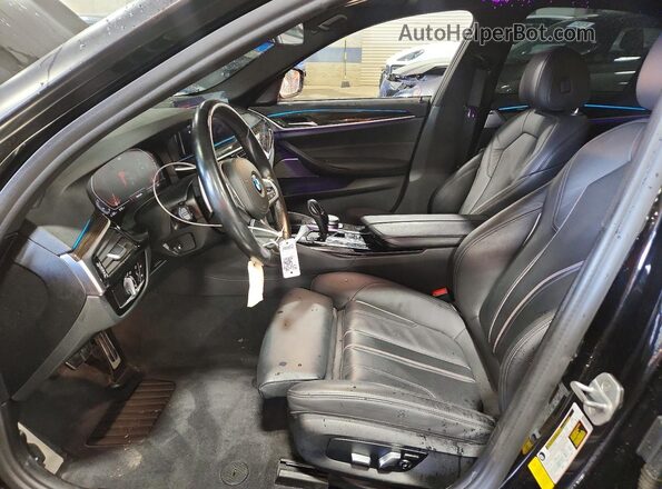 WBA53BJ05MWW95793 2021 BMW 5 SERIES Black წინა სალონის ხედი