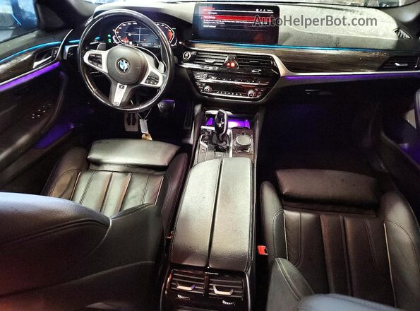WBA53BJ05MWW95793 2021 BMW 5 SERIES Black წინა პანელის ხედი
