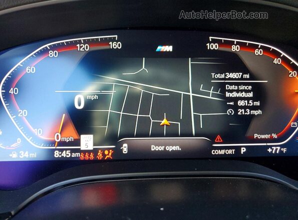 WBA53BJ06PCL82368 2023 BMW 5 SERIES Black Instrument cluster view