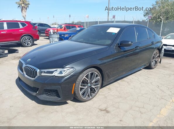 WBA53BJ09MWW99569 2021 BMW 5 SERIES Black Передня ліва чверть