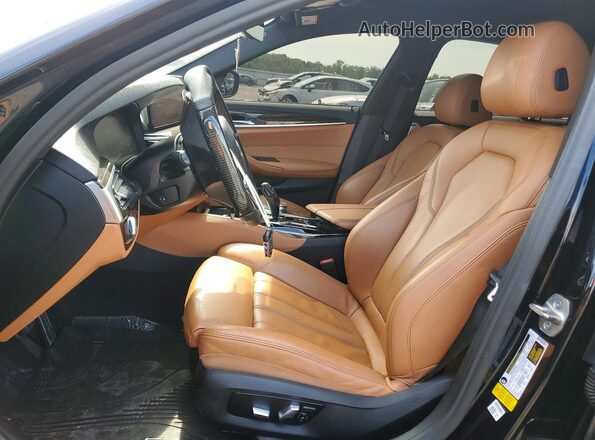 WBA53BJ09NWX46715 2022 BMW 5 SERIES Black Widok wnętrza z przodu