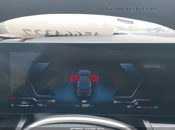 WBA53FJ09TCW99255 2026 BMW 5 SERIES Gray Հետևի նստատեղերի տեսք