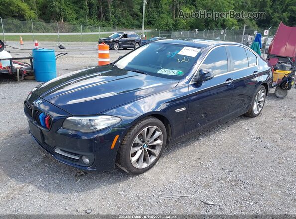 WBA5A5C50GD528239 2016 BMW 5 SERIES Dark Blue Առջևի ձախ երեք քառորդ տեսարան