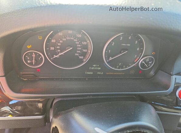 WBA5A5C51GG353577 2016 BMW 5 SERIES Black Widok zestawu wskaźników