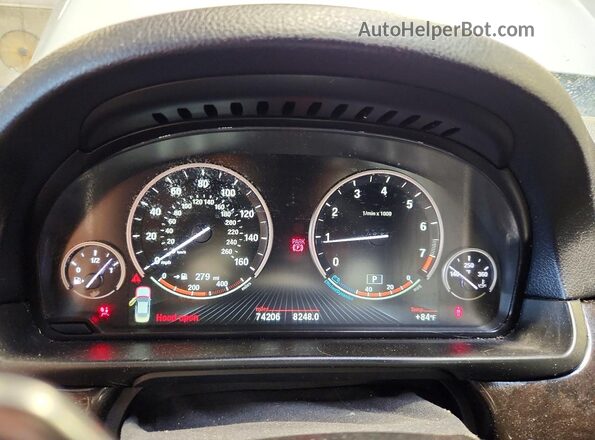 WBA5A5C55GG350830 2016 BMW 5 SERIES Silver Instrument cluster view