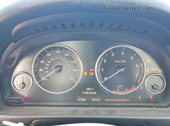 WBA5A5C56GD527824 2016 BMW 5 SERIES Black Widok zestawu wskaźników