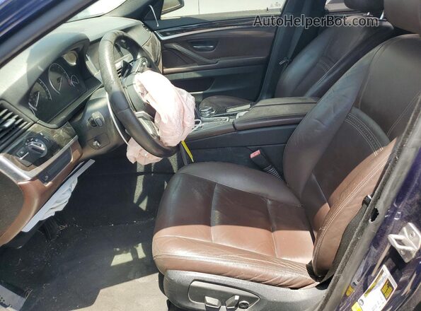 WBA5A5C58GG351289 2016 BMW 5 SERIES Blue Vista interior delantera
