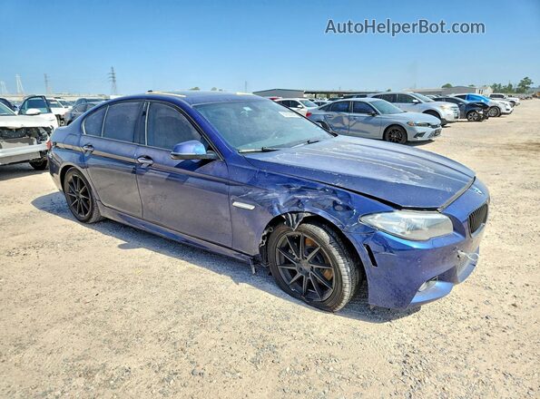WBA5A5C58GG351289 2016 BMW 5 SERIES Blue Delantero derecho