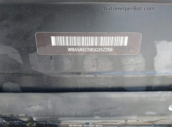 WBA5A5C59GG352256 2016 BMW 5 SERIES Черный Вид подкапотного пространства