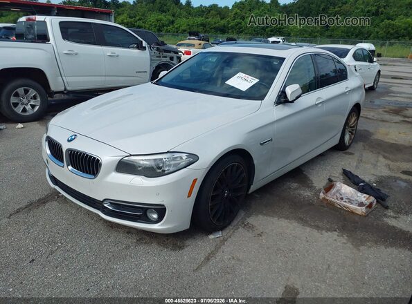 WBA5A5C5XGG348829 2016 BMW 5 SERIES White წინა მარცხენა ხედი სამი მეოთხედიდან