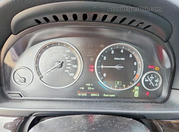 WBA5A7C50GG147128 2016 BMW 5 SERIES Black Вид щитка приладів