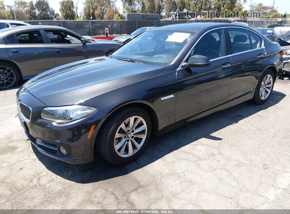 WBA5A7C52GG146630 2016 BMW 5 SERIES Gray წინა მარცხენა ხედი სამი მეოთხედიდან