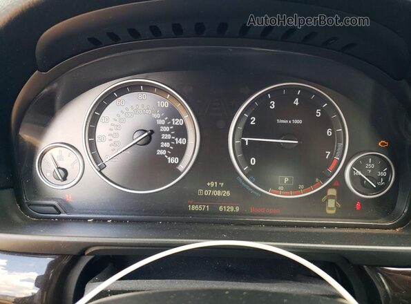 WBA5A7C57GG151502 2016 BMW 5 SERIES Black Widok zestawu wskaźników