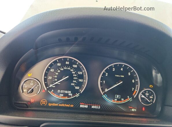 WBA5A7C5XGG145158 2016 BMW 5 SERIES White Вид щитка приладів