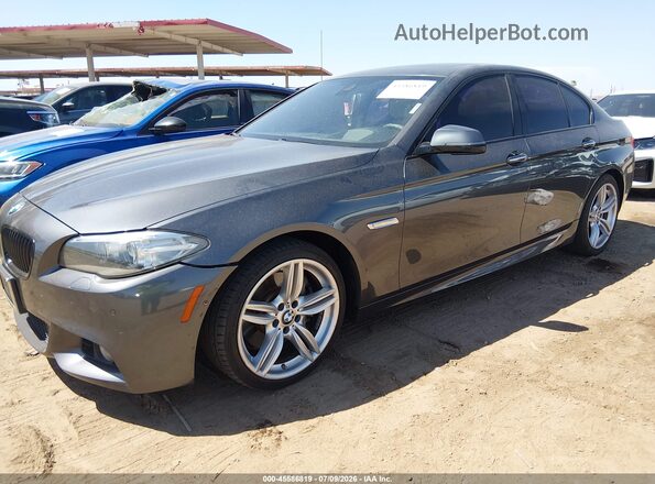 WBA5B1C51GG134866 2016 BMW 5 SERIES Gray წინა მარცხენა ხედი სამი მეოთხედიდან