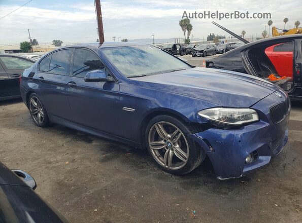 WBA5B1C52GG552501 2016 BMW 5 SERIES Синий Передняя правая четверть