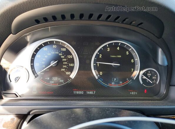 WBA5B3C53GG254082 2016 BMW 5 SERIES Gray Vista del cuadro de instrumentos