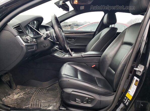 WBA5B3C53GG258276 2016 BMW 5 SERIES Black Widok wnętrza z przodu