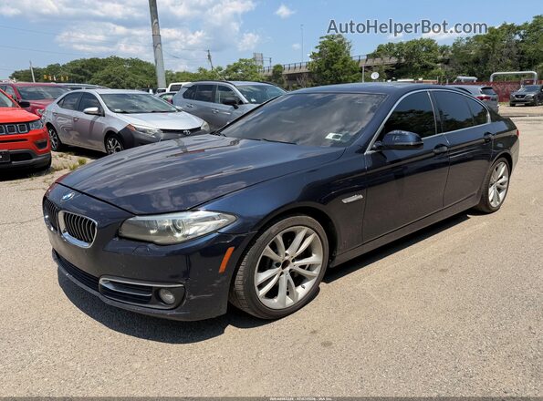 WBA5B3C55GG257873 2016 BMW 5 SERIES Blue Front left
