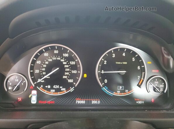 WBA5B3C5XGD549035 2016 BMW 5 SERIES Blue Вид щитка приладів