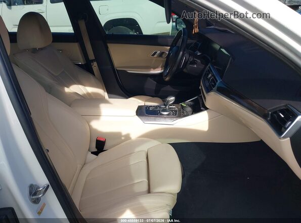 WBA5P7C09MFL25378 2021 BMW 3 SERIES White Widok wnętrza z przodu