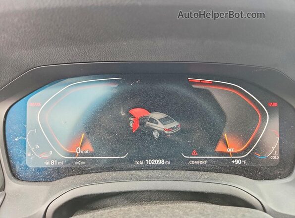 WBA5R1C55KAE82213 2019 BMW 3 SERIES White Vista del cuadro de instrumentos