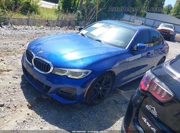 WBA5R1C58KAE81315 2019 BMW 3 SERIES Blue წინა მარცხენა ხედი სამი მეოთხედიდან