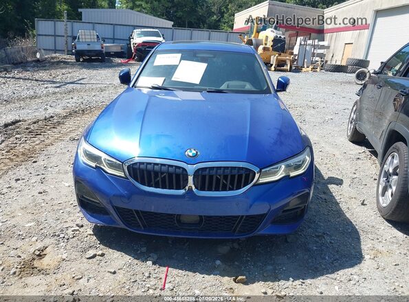 WBA5R1C58KAE81315 2019 BMW 3 SERIES Blue ხელსაწყოთა პანელის ხედი