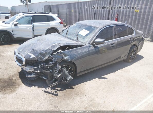 WBA5R7C02LFH34043 2020 BMW 3 SERIES Gray Առջևի ձախ երեք քառորդ տեսարան