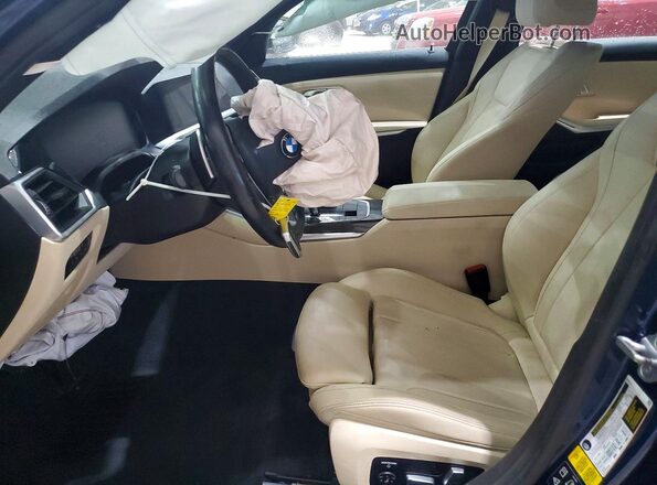 WBA5R7C03LFH45858 2020 BMW 3 SERIES Blue Widok wnętrza z przodu
