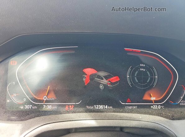 WBA5R7C08LFH43328 2020 BMW 3 SERIES Black Вид щитка приладів