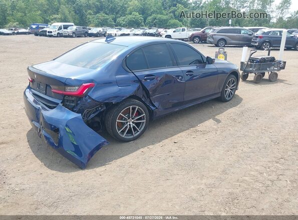 WBA5R7C56KAJ83796 2019 BMW 3 SERIES Blue Trasero derecho