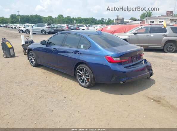 WBA5R7C56KAJ83796 2019 BMW 3 SERIES Blue Trasero izquierdo