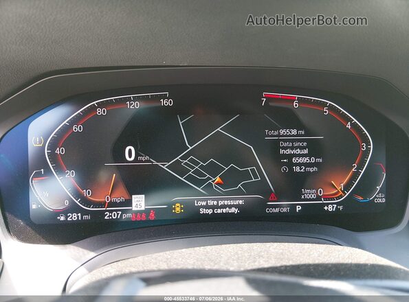 WBA5R7C57KAJ84875 2019 BMW 3 SERIES White Widok tylnych siedzeń