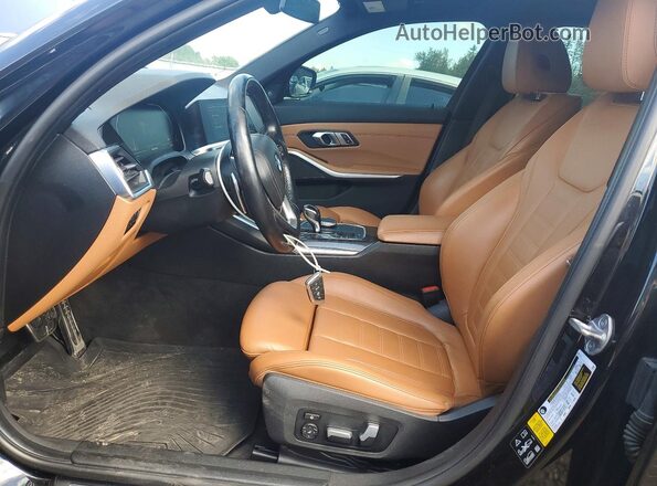 WBA5R7C59KAJ80097 2019 BMW 3 SERIES Black Widok wnętrza z przodu