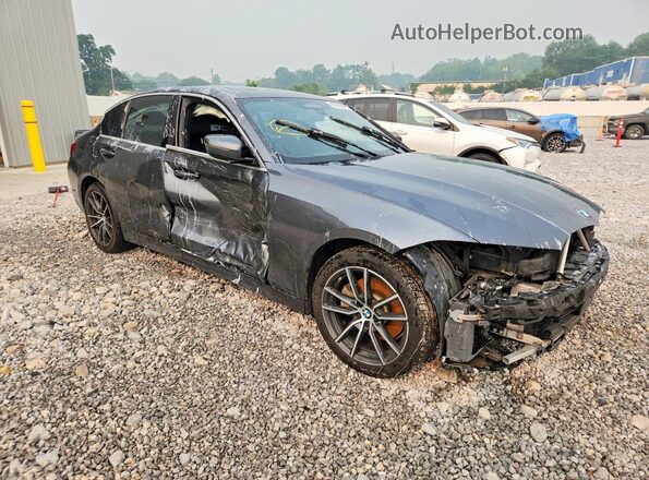 WBA5R7C59KAJ82111 2019 BMW 3 SERIES Серый Передняя правая четверть