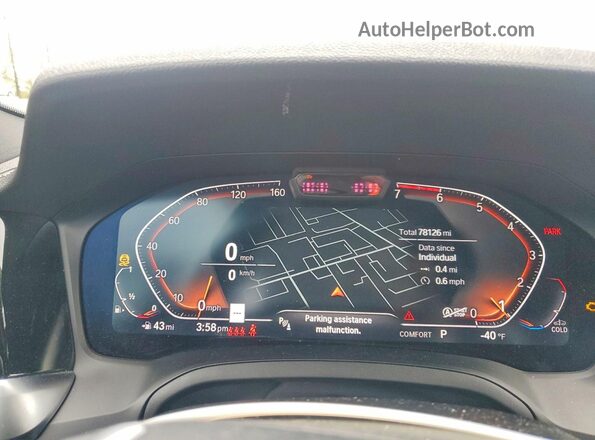 WBA5R7C5XKAJ81677 2019 BMW 3 SERIES Black ხელსაწყოთა პანელის ხედი