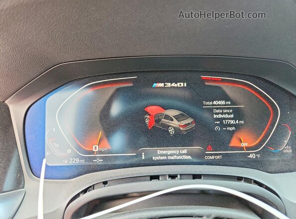 WBA5U7C04LA286669 2020 BMW M3 Синий Вид щитка приборов