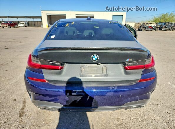 WBA5U7C04LA286669 2020 BMW M3 Синий Вид сзади