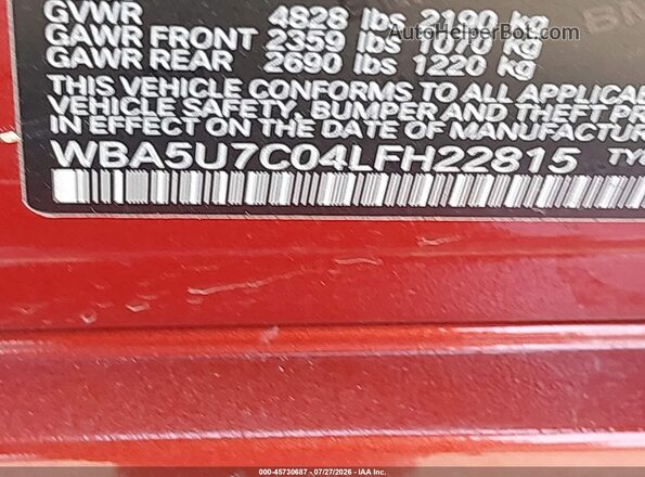 WBA5U7C04LFH22815 2020 BMW M3 Orange ძრავის განყოფილების ხედი