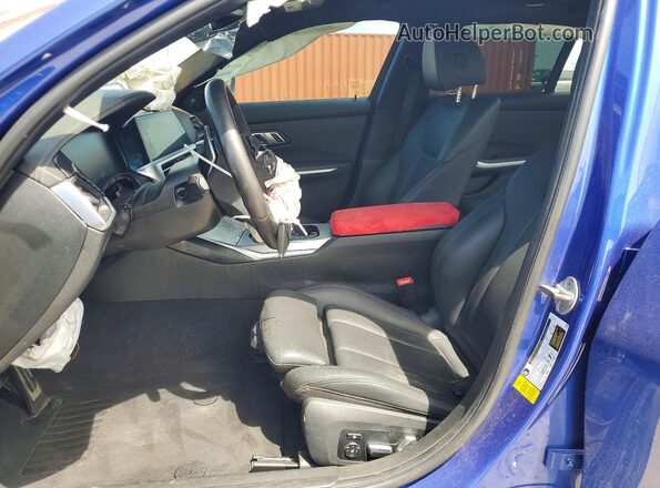 WBA5U7C04LFH46757 2020 BMW M3 Синий Вид салона спереди