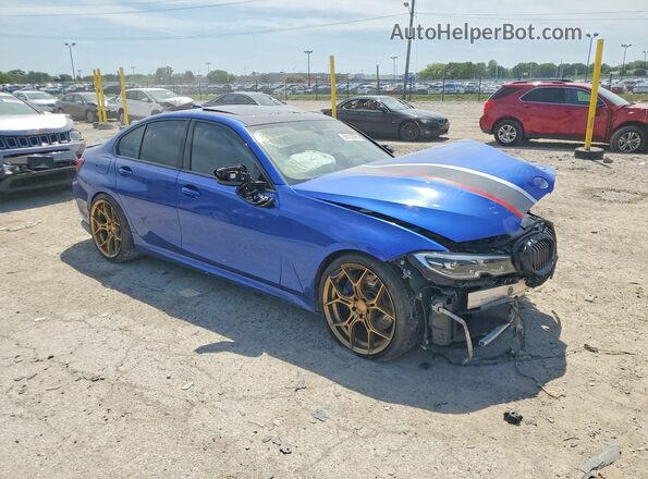 WBA5U7C04LFH46757 2020 BMW M3 Синий Передняя правая четверть
