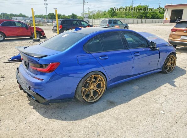 WBA5U7C04LFH46757 2020 BMW M3 Синий Задняя правая четверть
