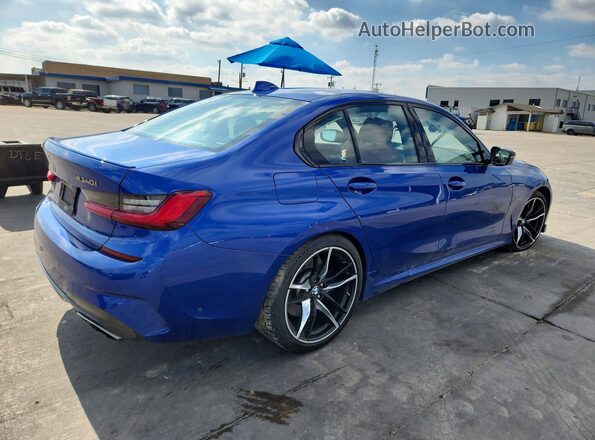 WBA5U7C06LFH66265 2020 BMW M3 Синий Задняя правая четверть
