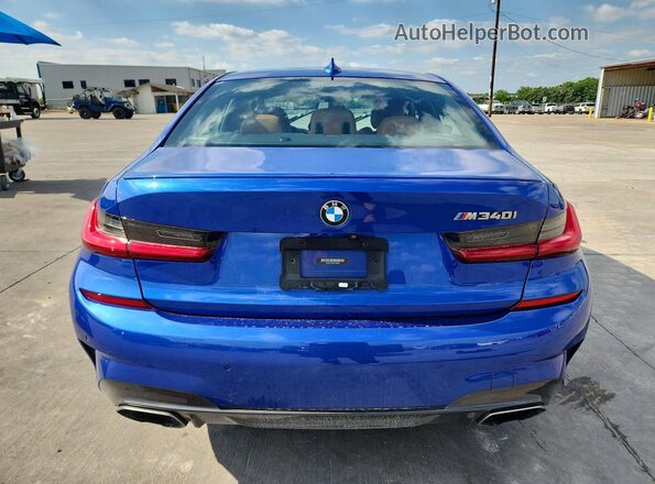 WBA5U7C06LFH66265 2020 BMW M3 Синий Вид сзади