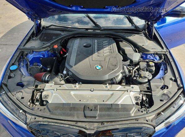 WBA5U7C06LFH66265 2020 BMW M3 Синий Вид задней части салона