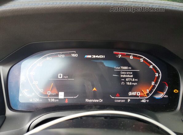WBA5U9C00LFH60697 2020 BMW M3 Charcoal Вид щитка приладів
